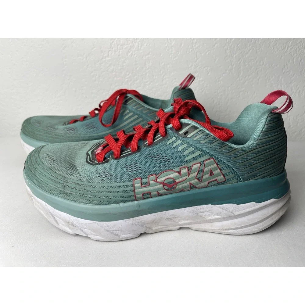 Hoka One One Bondi 6 Women Size 10 Teal Blue Running Shoes Sneakers 1019270 CGSL